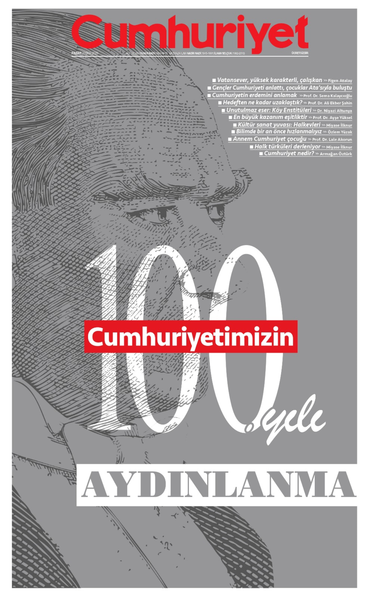 Atatürk'ün açtığı yoldayız... Yaşasın Cumhuriyet...