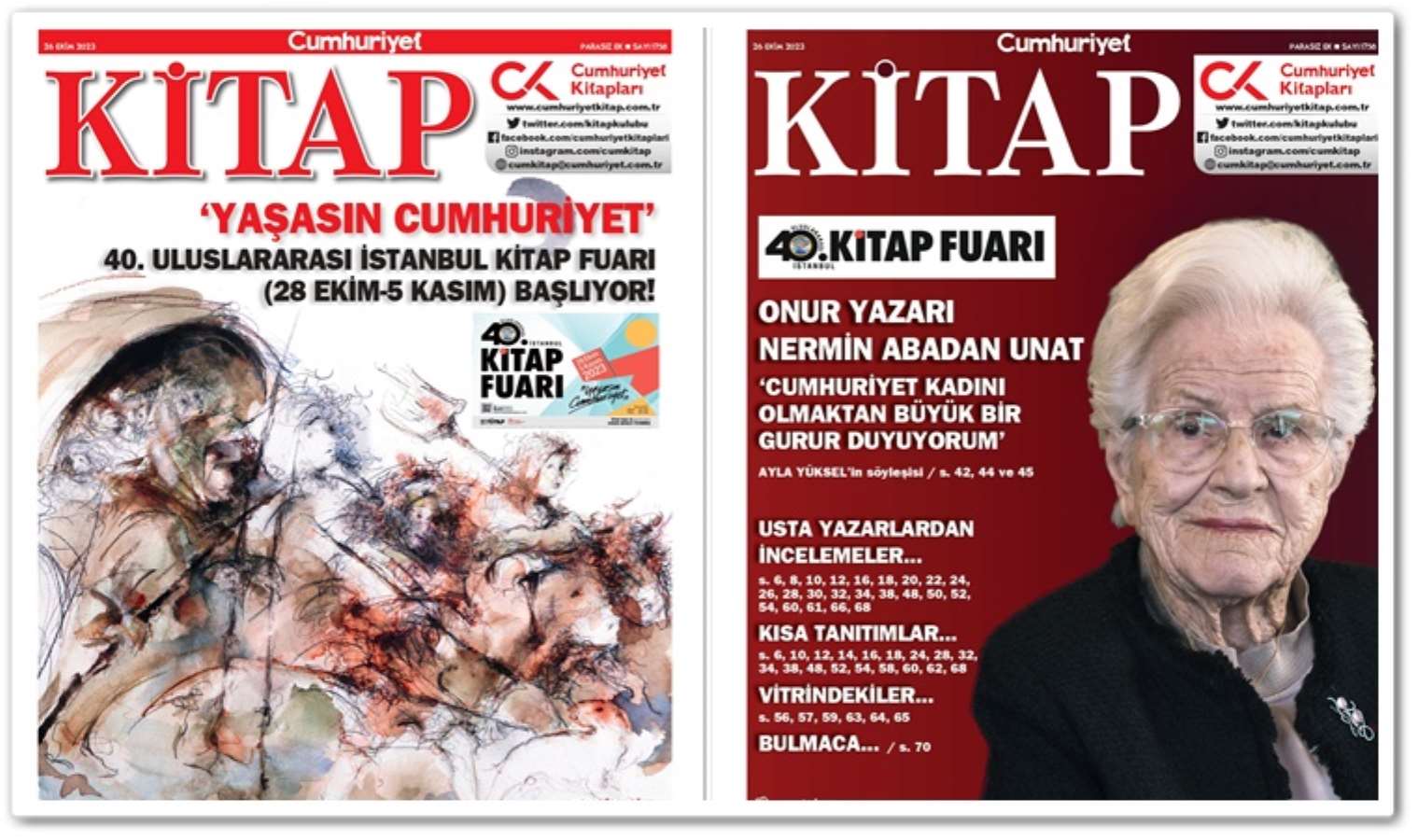 72 sayfalık Cumhuriyet Kitap İstanbul Kitap Fuarı Özel Sayısı... BUGÜN!