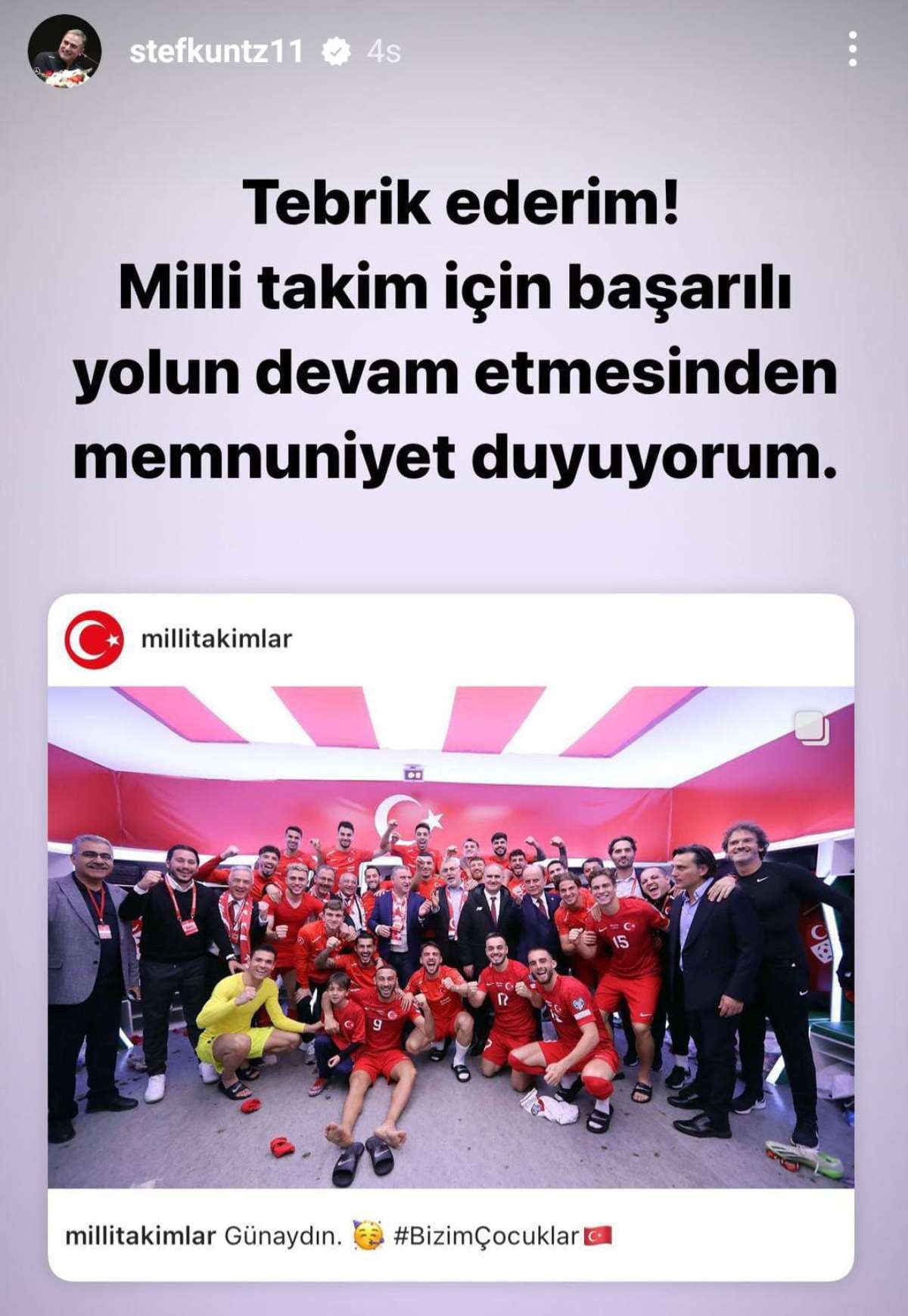 Stefan Kuntz'dan Milli Takım paylaşımı