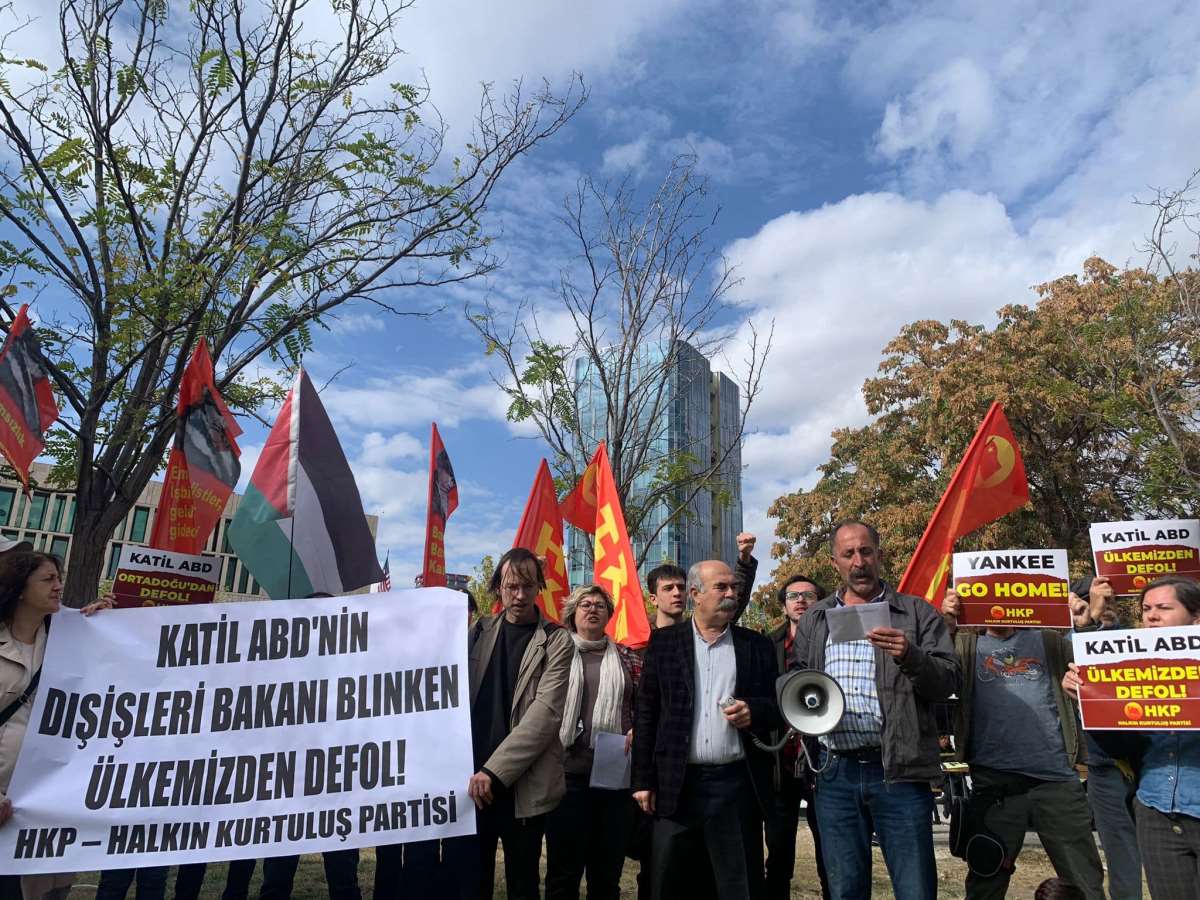 HKP'den ABD Büyükelçiliği önünde Blinken protestosu: Yankee go home!