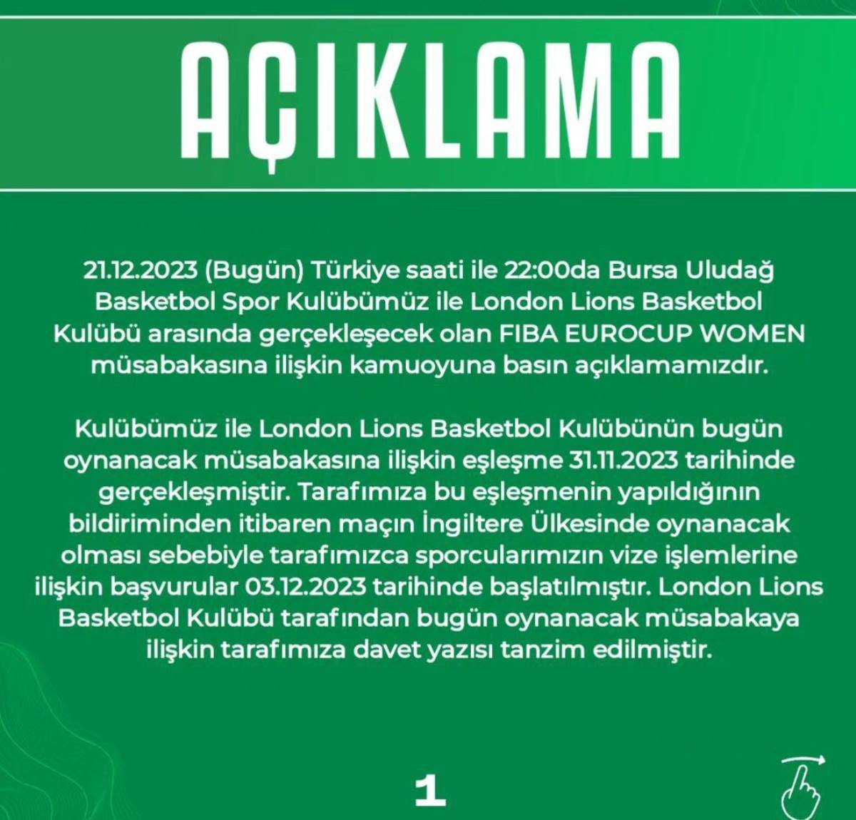 Eurocup'ta vize skandalı: Bursa ekibi deplasmana 5 kişi gitmek zorunda kaldı...