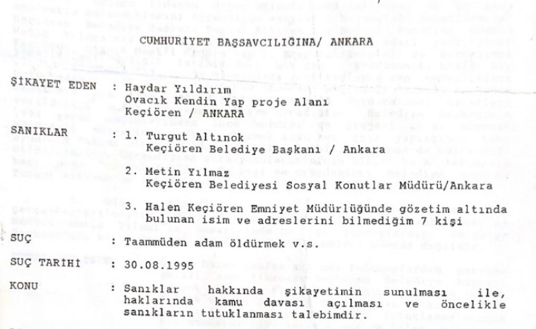 Turgut Altınok’un hakkındaki ‘A Takımı’ iddiaları: 29 yıl önceki dilekçeler, emniyet ifadeleri, dava dosyaları ve öldürülen Erdal Yıldırım - Son Dakika Siyaset Haberleri | Cumhuriyet